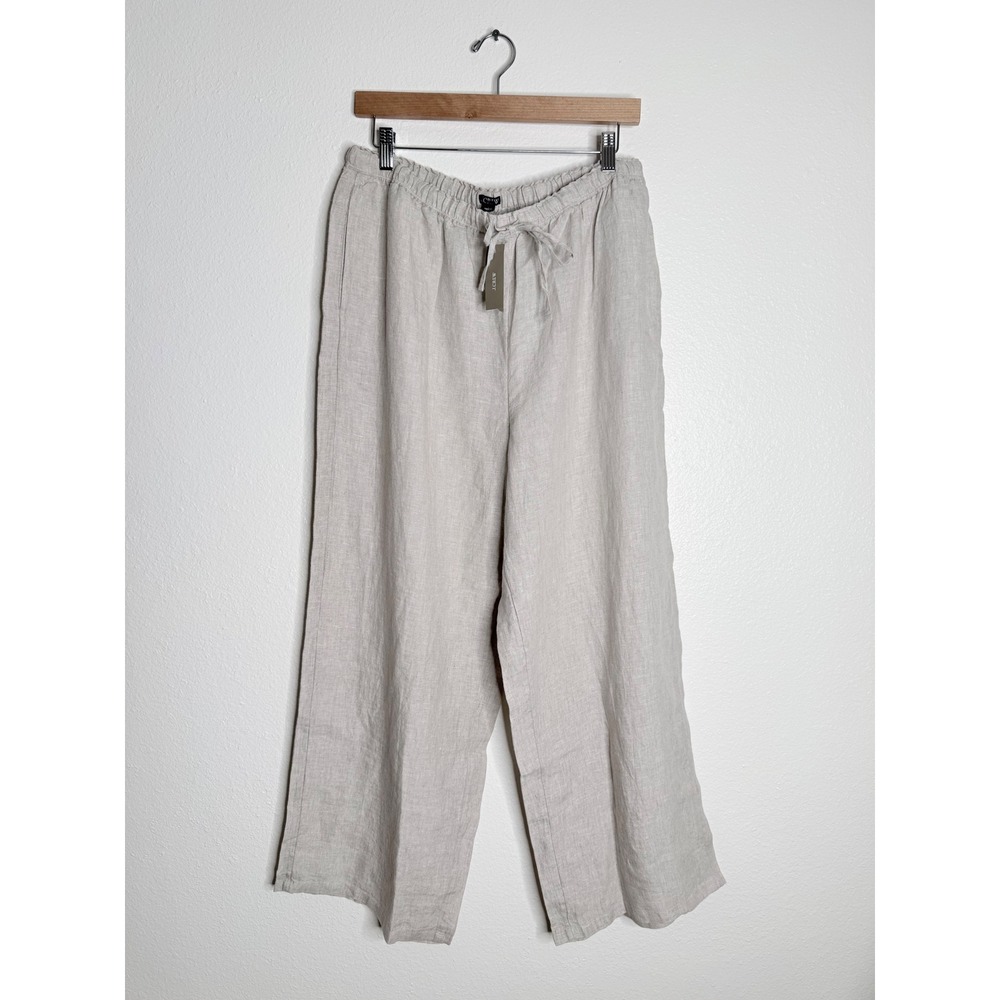 J.Crew Soleil pant in linen Flax Large NWT